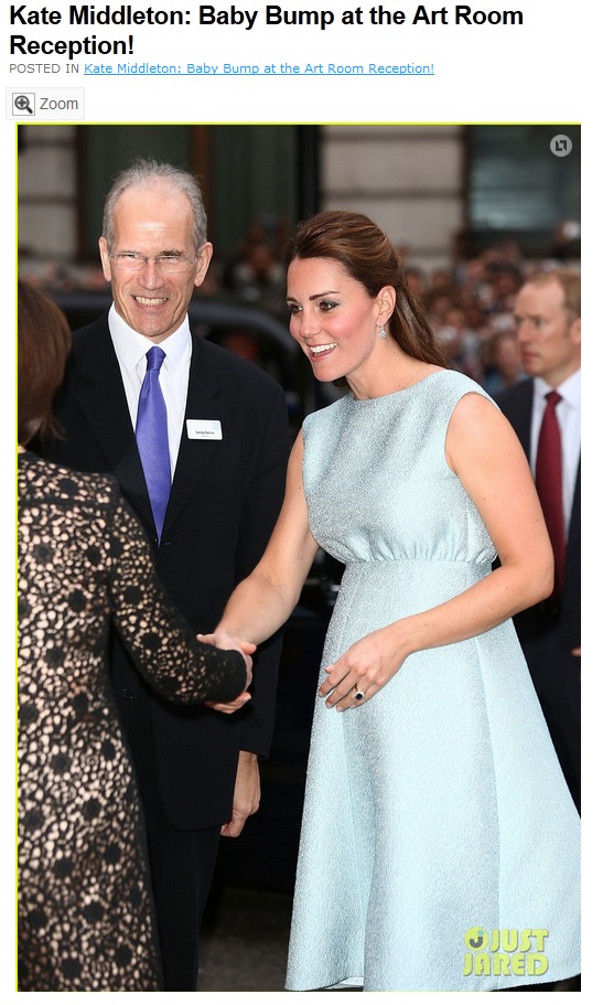 "Allô ?T'es enceinte et t'as pas de baby-bump ? Non mais allô, quoi !" Capture d'un site de presse people. Voilà enfin la photo d'une future maman vaguement gironde, Kate est une femme comme les autres ! Ouf, on en doutait...