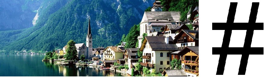 Ne pas confondre Hallstatt, le joli village autrichien hyper touristique, et Hashtag, le moche signe typographique usé sur Twitter...