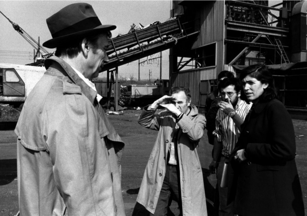 Yves Montand en entrepreneur requin des années 70. (Tournage de César et Rosalie avec Claude Sautet, 1972)