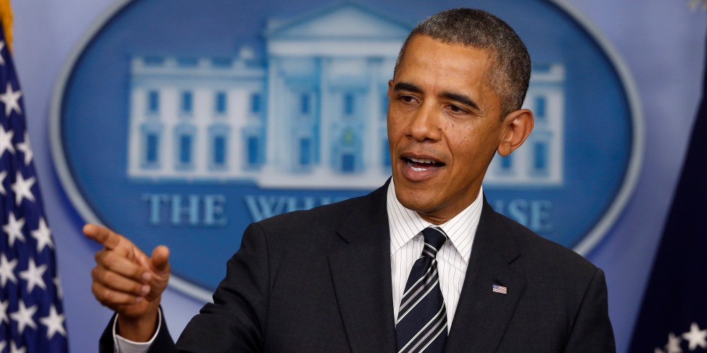 FILE - In this file photo taken Friday, Sept. 27, 2013, President Barack Obama gestures while making a statement regarding the budget fight in Congress and foreign policy challenges, in the James Brady Press Briefing Room of the White House in Washington. As Iran's diplomatic profile rises with attempts to recalibrate its dealings with Washington, the Gulf rulers will have to make adjustments, too, and that's not such an easy thing for the monarchs and sheiks to swallow. (AP Photo/Charles Dharapak, File)