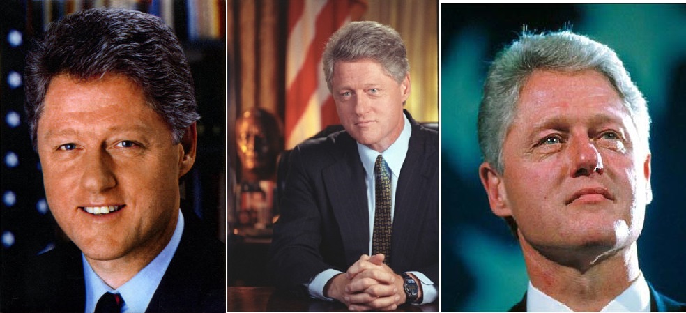 Elu en 1992 à la présidence des Etats-Unis, le physique et le charisme de Bill Clinton ont longtemps était comparé à Kennedy. 