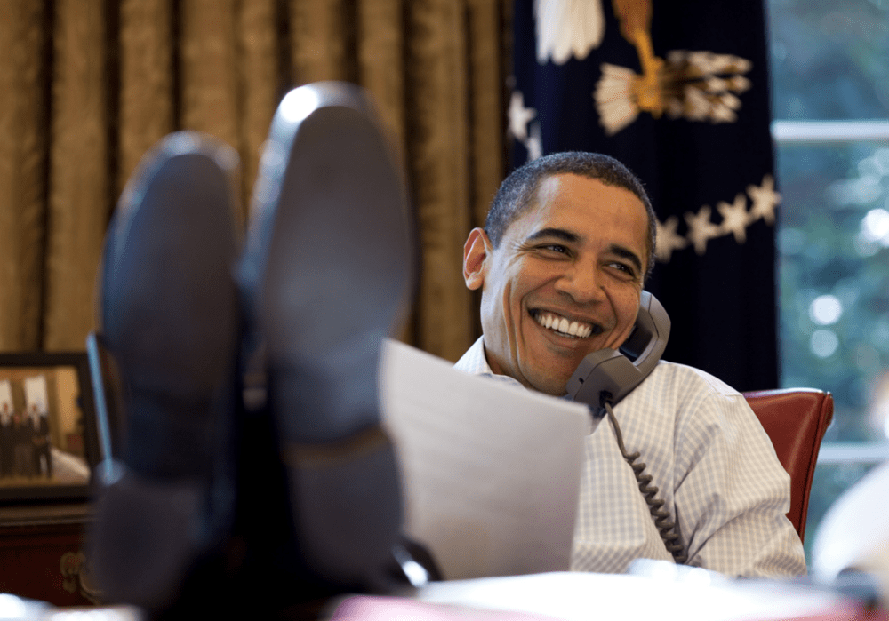 Brack Obama ou l'art d'être cool, même en travaillant...